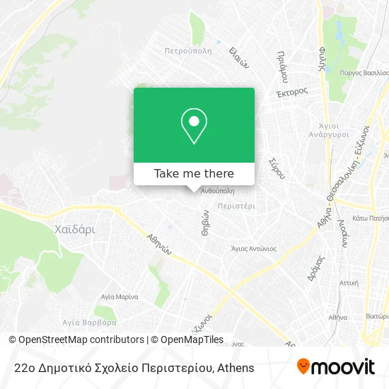 22ο Δημοτικό Σχολείο Περιστερίου map