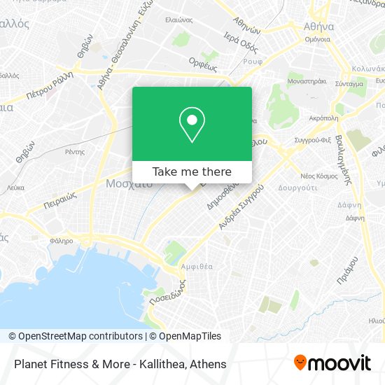 Planet Fitness & More - Kallithea map