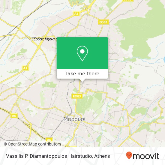 Vassilis P. Diamantopoulos Hairstudio map