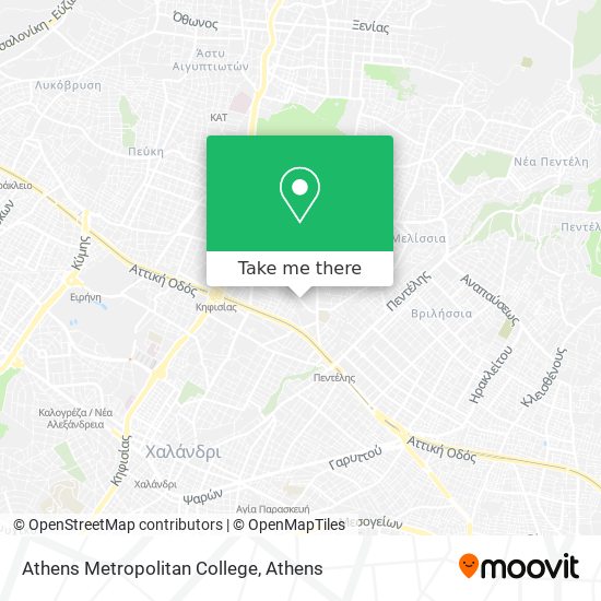 Athens Metropolitan College map