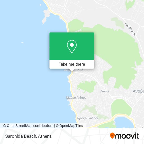 Saronida Beach map
