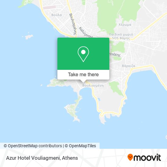 Azur Hotel Vouliagmeni map