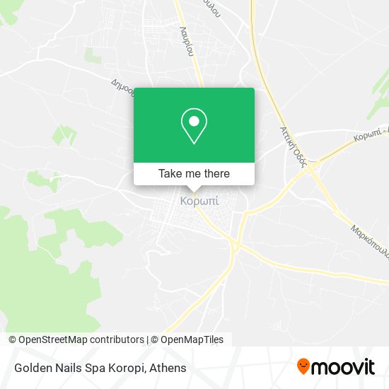 Golden Nails Spa Koropi map