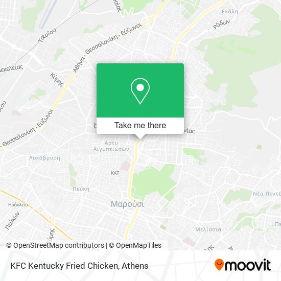 KFC Kentucky Fried Chicken map