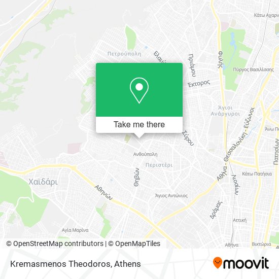 Kremasmenos Theodoros map