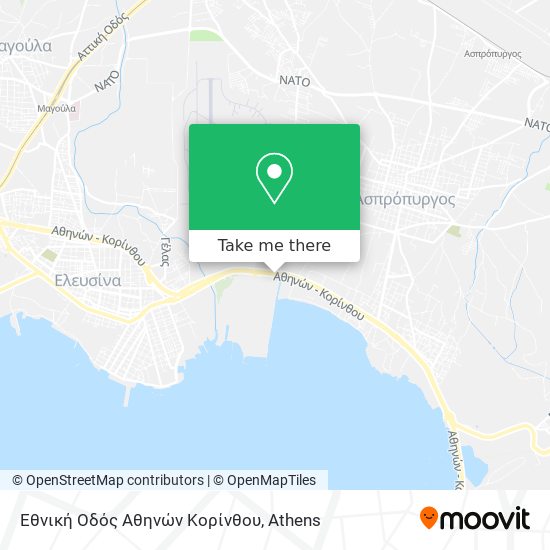 Εθνική Οδός Αθηνών Κορίνθου map