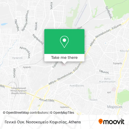 Γενικό Ογκ. Νοσοκομείο Κηφισίας map