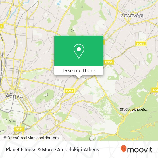 Planet Fitness & More - Ambelokipi map