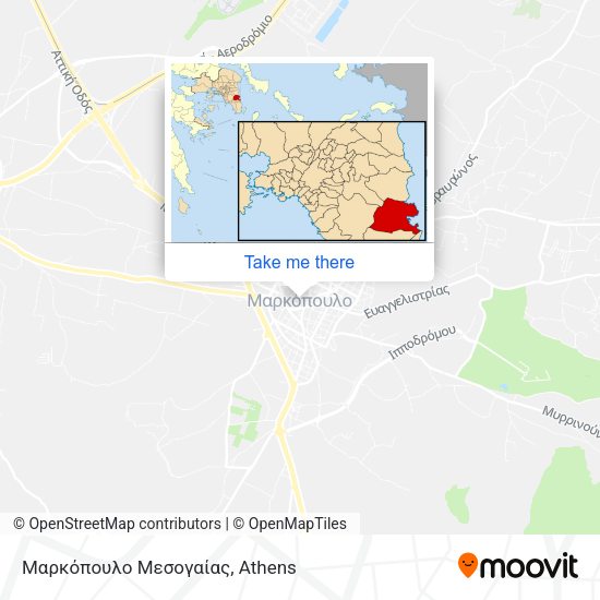 Μαρκόπουλο Μεσογαίας map