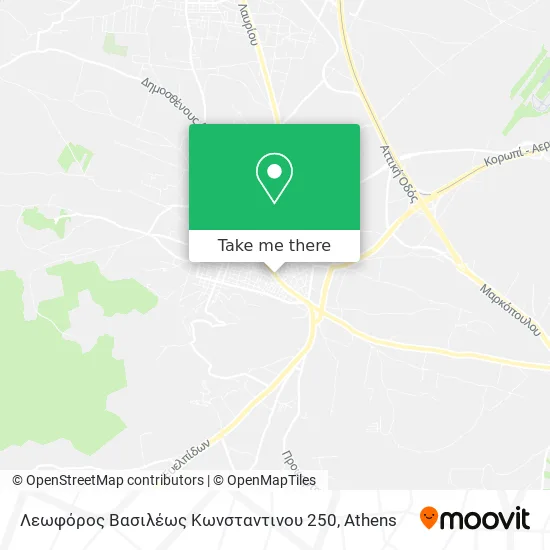 Λεωφόρος Βασιλέως Κωνσταντινου 250 map