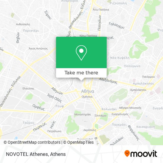 NOVOTEL Athenes map