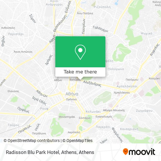 Radisson Blu Park Hotel, Athens map