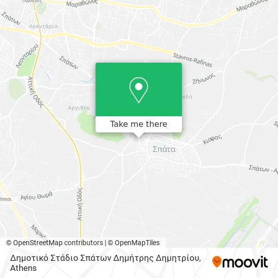 Δημοτικό Στάδιο Σπάτων Δημήτρης Δημητρίου map