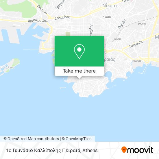 1ο Γυμνάσιο Καλλίπολης Πειραιά map