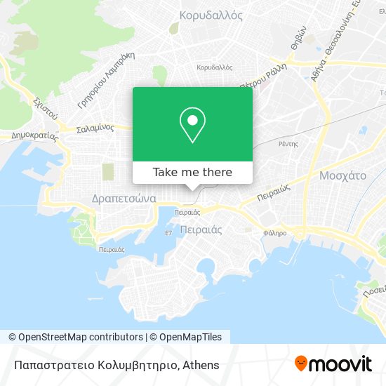 Παπαστρατειο Κολυμβητηριο map