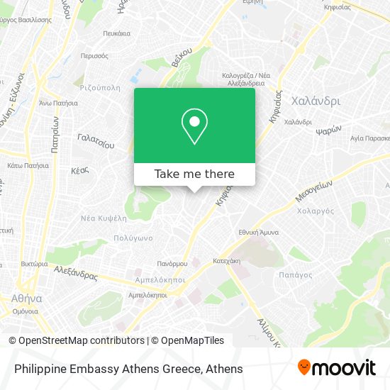 Philippine Embassy Athens Greece map