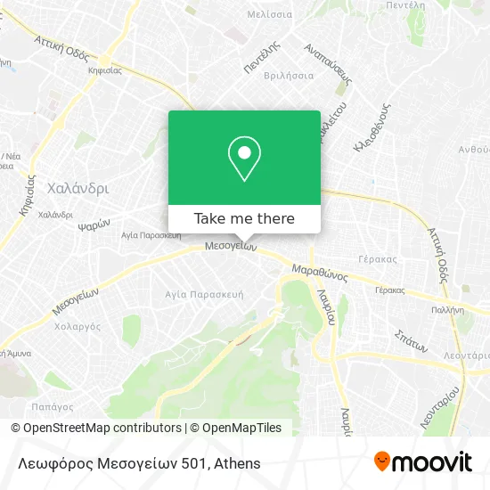 Λεωφόρος Μεσογείων 501 map
