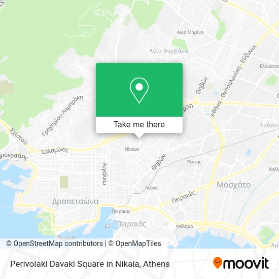 Perivolaki Davaki Square in Nikaia map