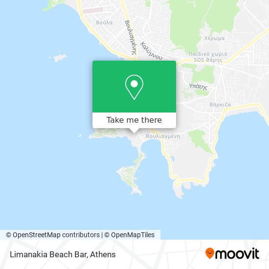 Limanakia Beach Bar map