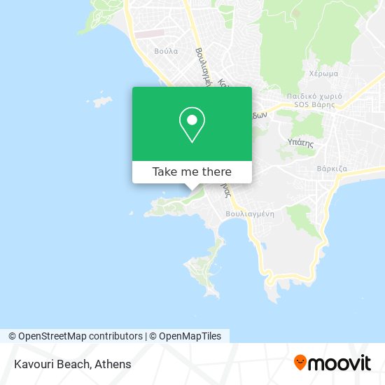 Kavouri Beach map