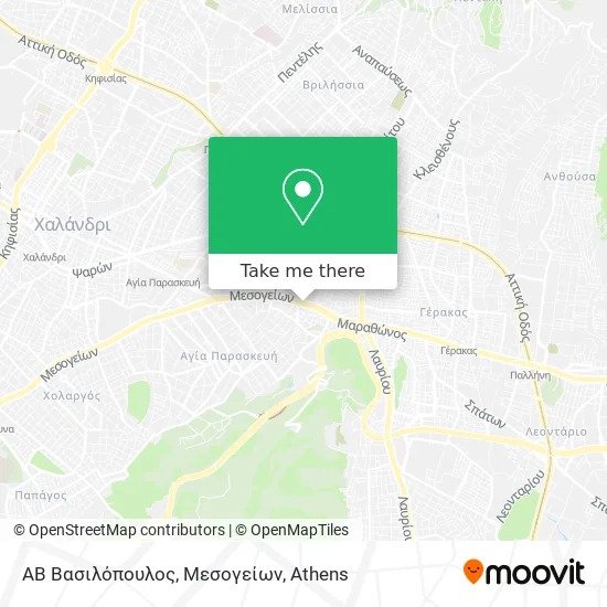 ΑΒ Βασιλόπουλος, Μεσογείων map