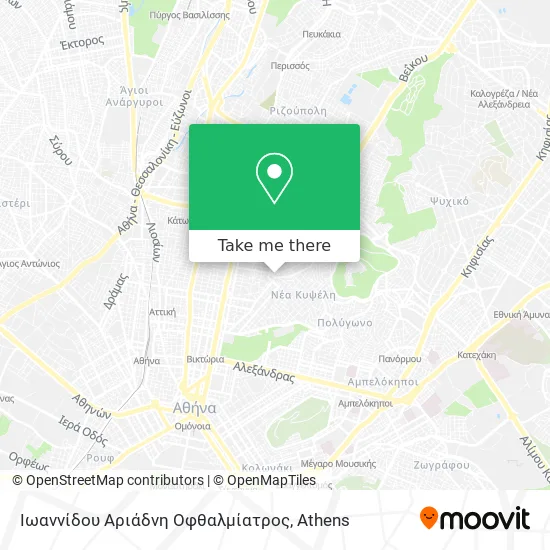 Ιωαννίδου Αριάδνη Οφθαλμίατρος map