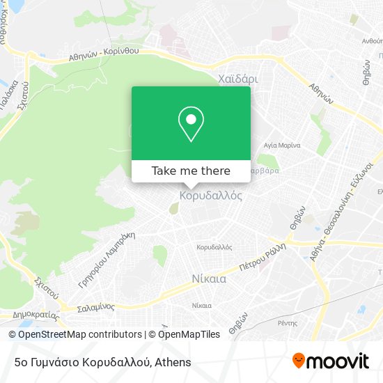 5ο Γυμνάσιο Κορυδαλλού map