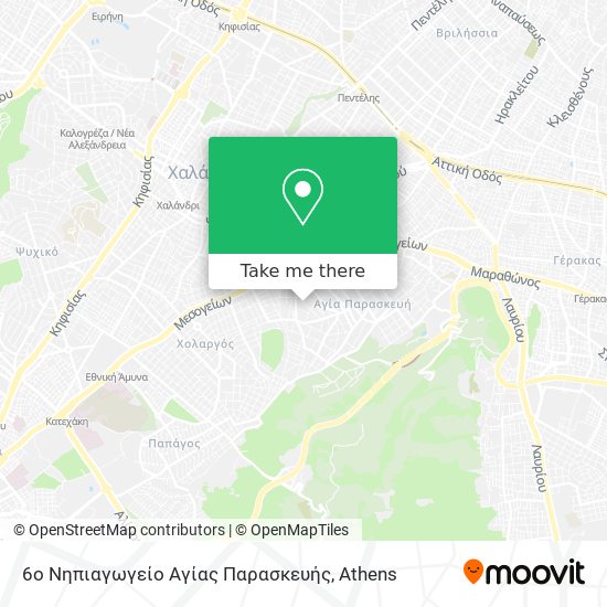 6ο Νηπιαγωγείο Αγίας Παρασκευής map