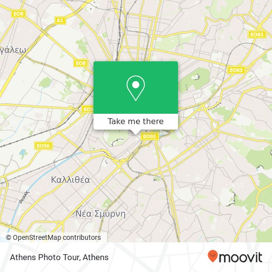 Athens Photo Tour map