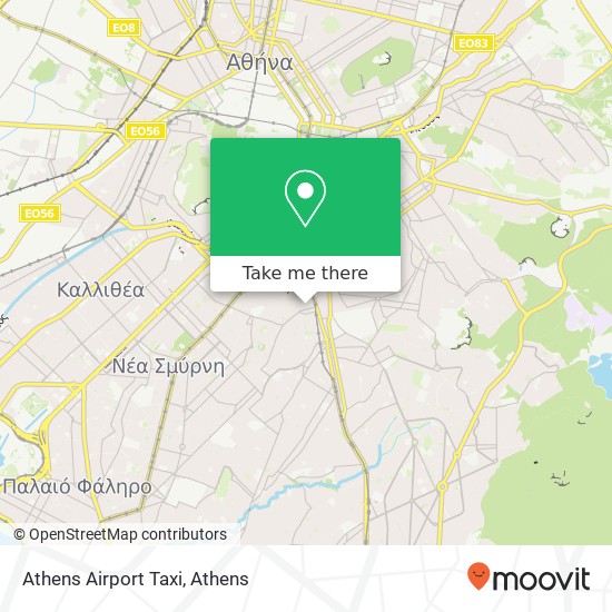 Athens Airport Taxi map