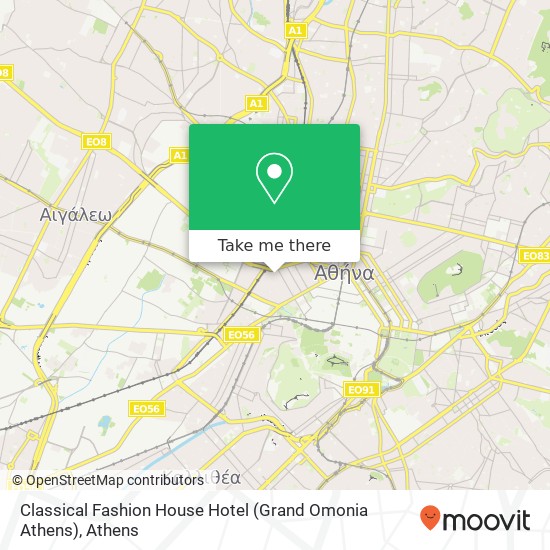 Classical Fashion House Hotel (Grand Omonia Athens) map