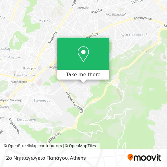 2ο Νηπιαγωγείο Παπάγου map