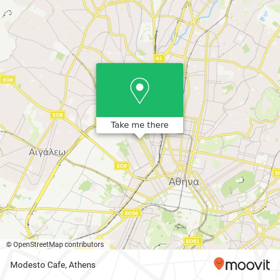 Modesto Cafe map