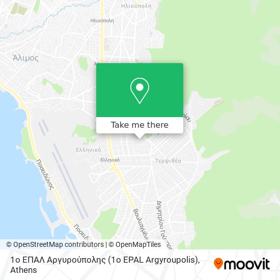 1ο ΕΠΑΛ Αργυρούπολης (1o EPAL Argyroupolis) map