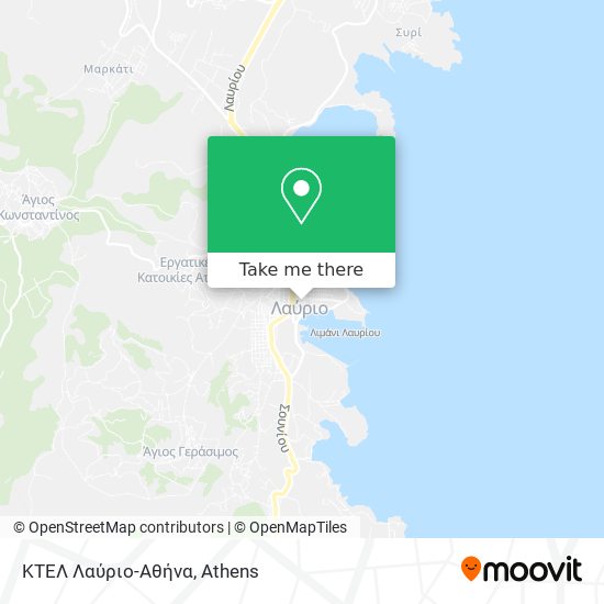 ΚΤΕΛ Λαύριο-Αθήνα map