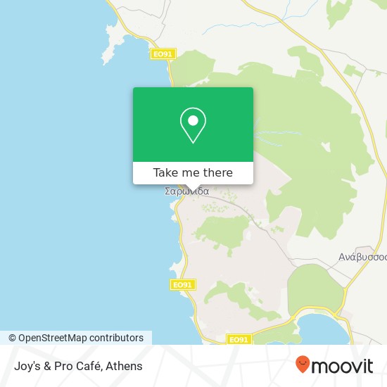 Joy's & Pro Café map