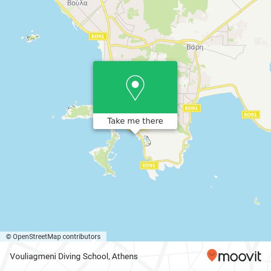 Vouliagmeni Diving School map