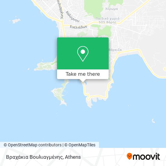 Βραχάκια Βουλιαγμένης map