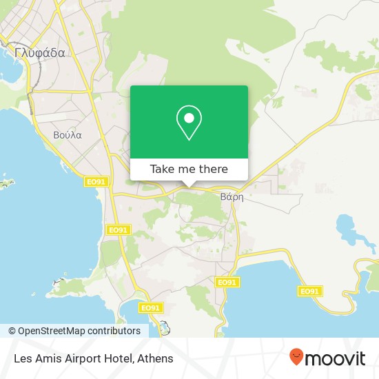 Les Amis Airport Hotel map
