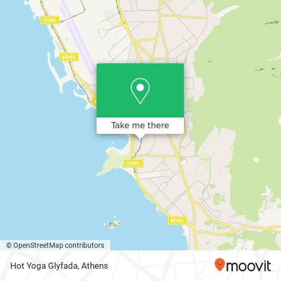 Hot Yoga Glyfada map