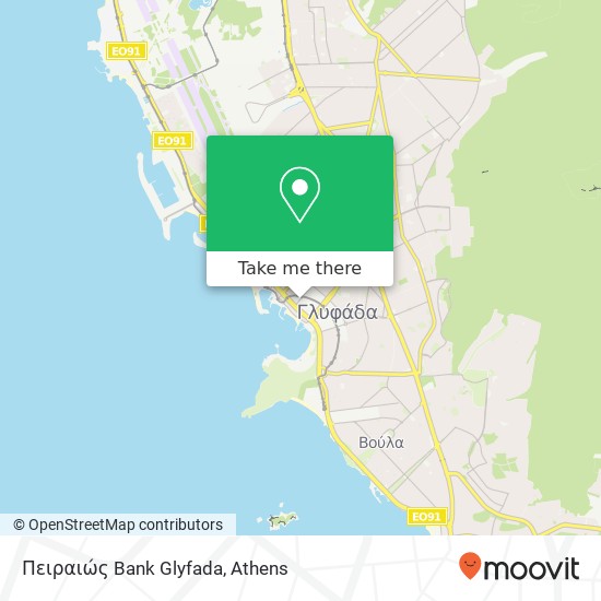 Πειραιώς Bank Glyfada map