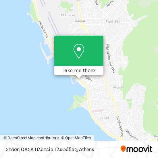Στάση ΟΑΣΑ Πλατεία Γλυφάδας map