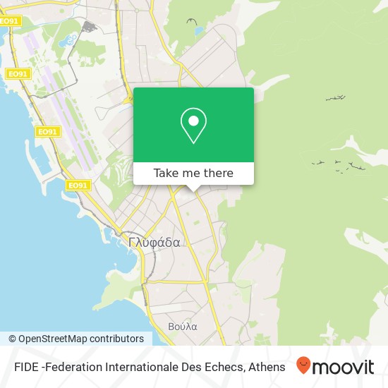 FIDE -Federation Internationale Des Echecs map