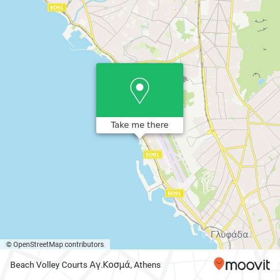 Beach Volley Courts Αγ.Κοσμά map