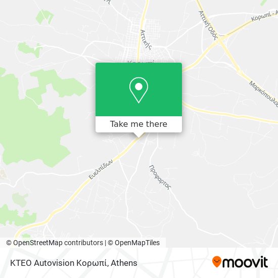 ΚΤΕΟ Autovision Κορωπί map