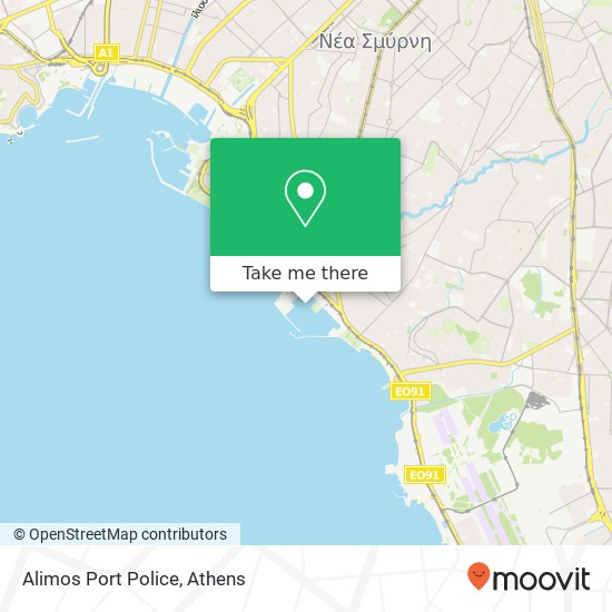 Alimos Port Police map