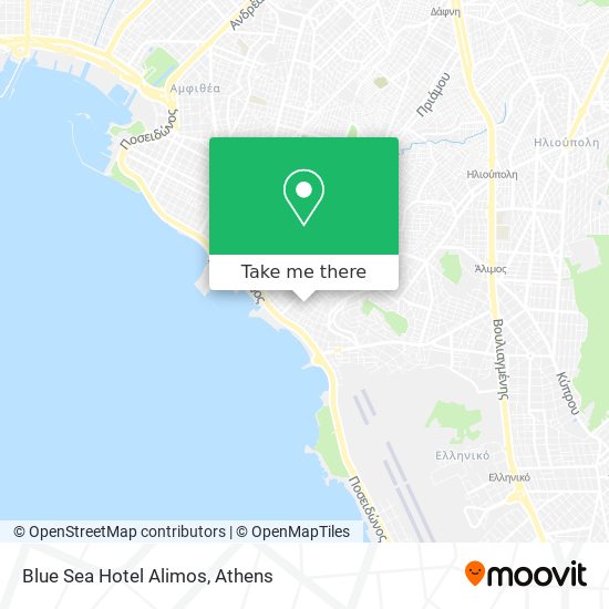 Blue Sea Hotel Alimos map