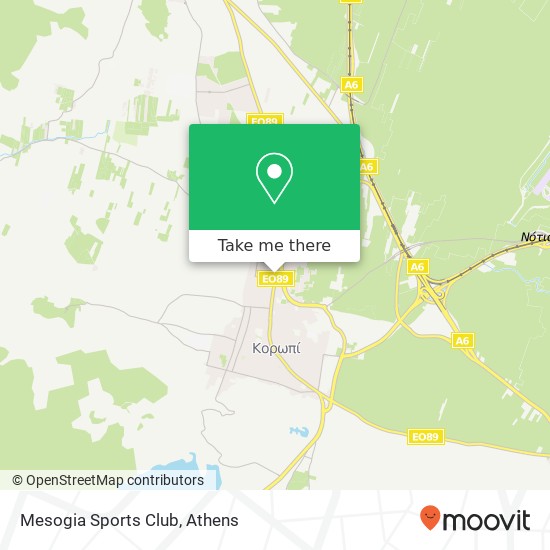 Mesogia Sports Club map