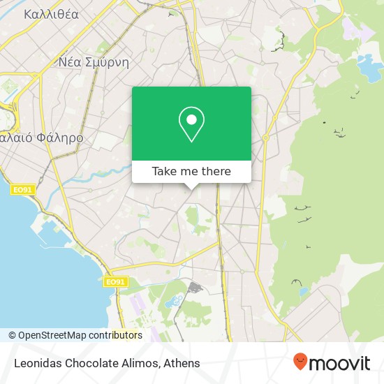 Leonidas Chocolate Alimos map