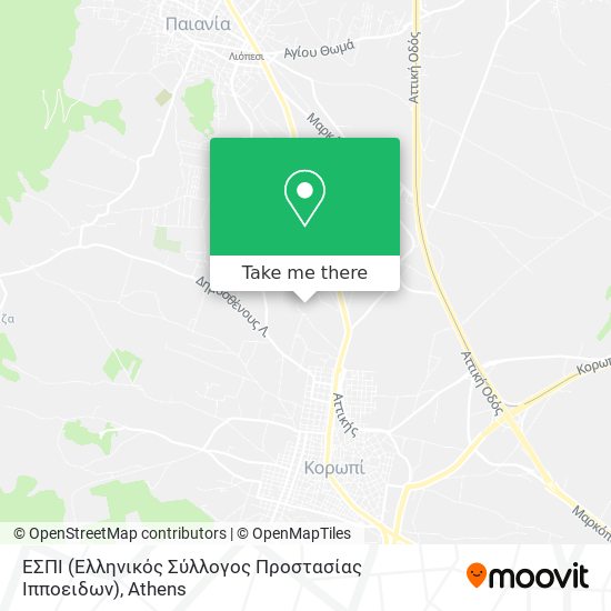 ΕΣΠΙ (Ελληνικός Σύλλογος Προστασίας Ιπποειδων) map